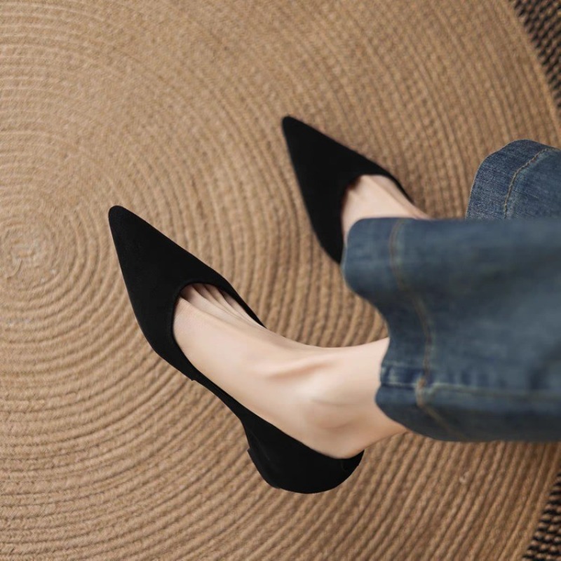 여름용 신상, 캐주얼한 디자인의 뾰족한 앞코 스웨이드  - Heels 리뷰 및 가격