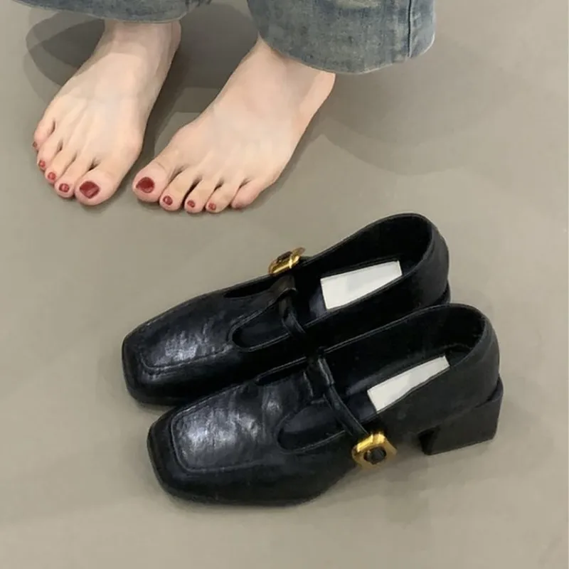 여성용 사각 앞코, T자 스트랩, 메리 제인 스타일,  - Women'S Shoes 리뷰 및 가격