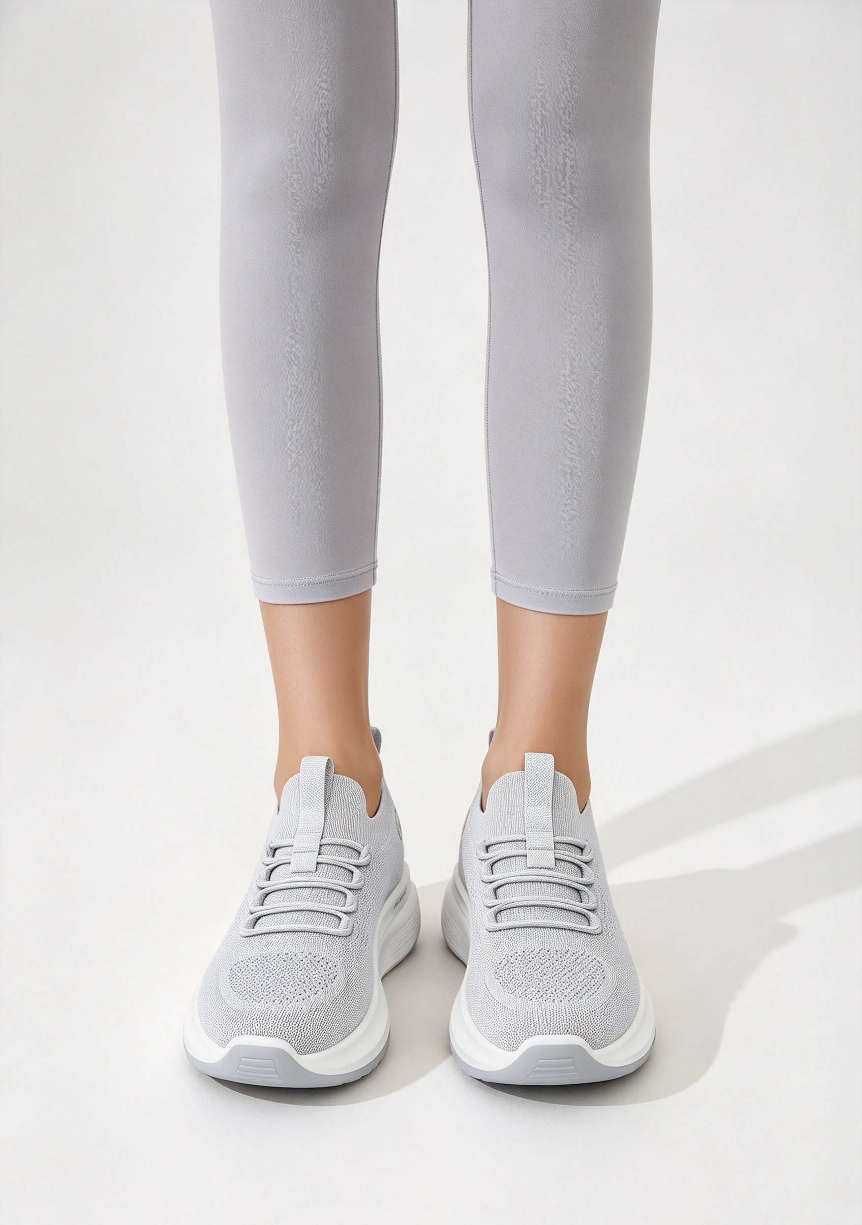여성용 니트 소재 플랫폼 워킹화, 통기성이 좋은 니트  - Knit Fabric Lace Up Sneakers 리뷰 및 가격