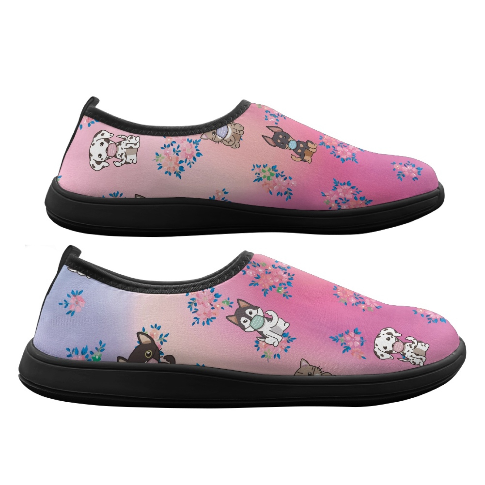 PENSTROLL 귀여운 강아지 꽃무늬 프린트 편안한  - Wide Toe Box Running Sneakers 리뷰 및 가격